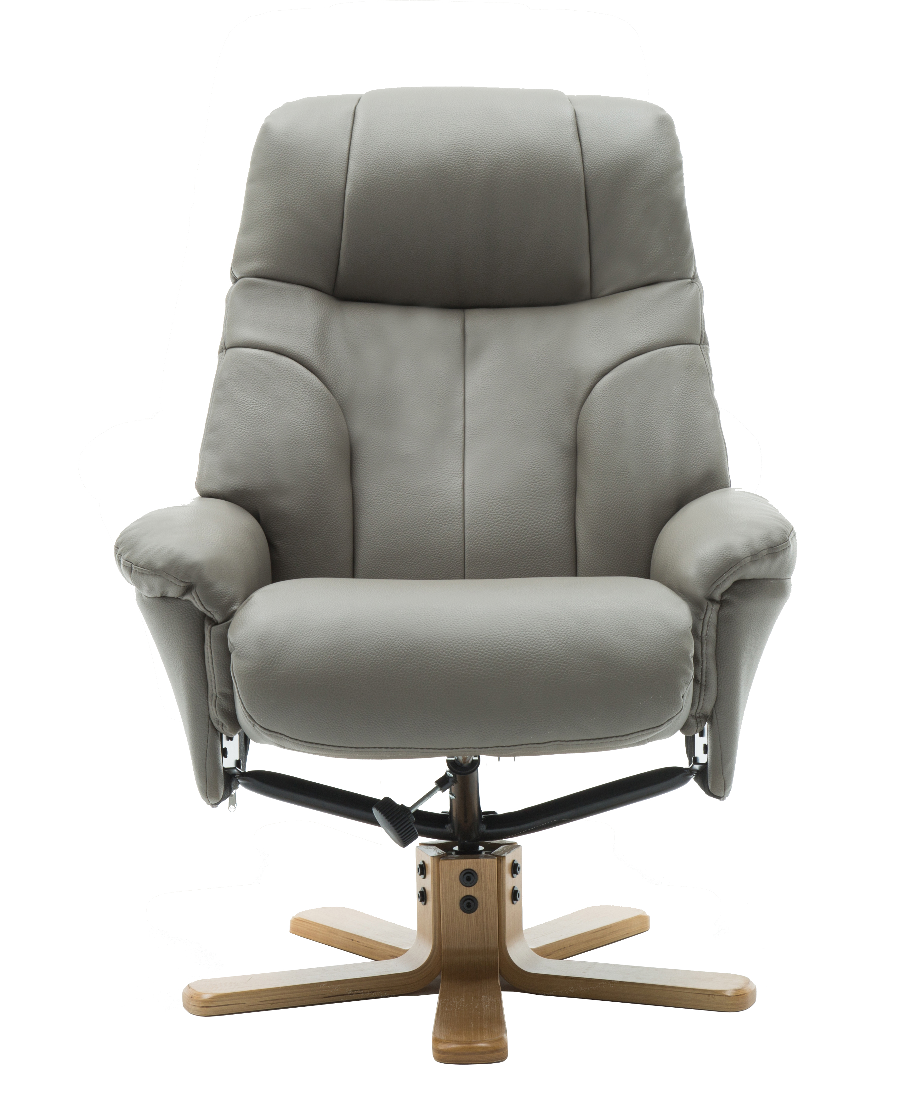 Dubai swivel recliner & footstool, grey Browns Furniture