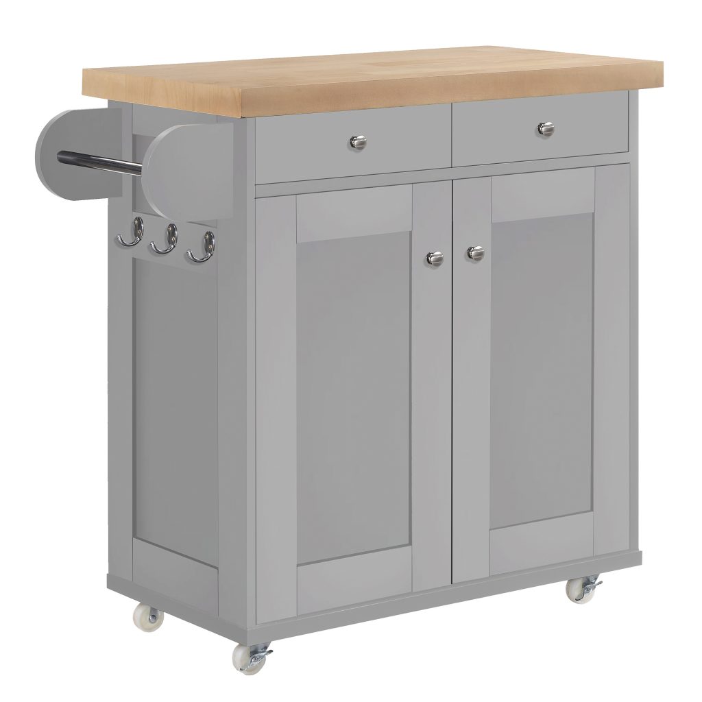 Portland Kitchen Island Grey - Browns Furniture