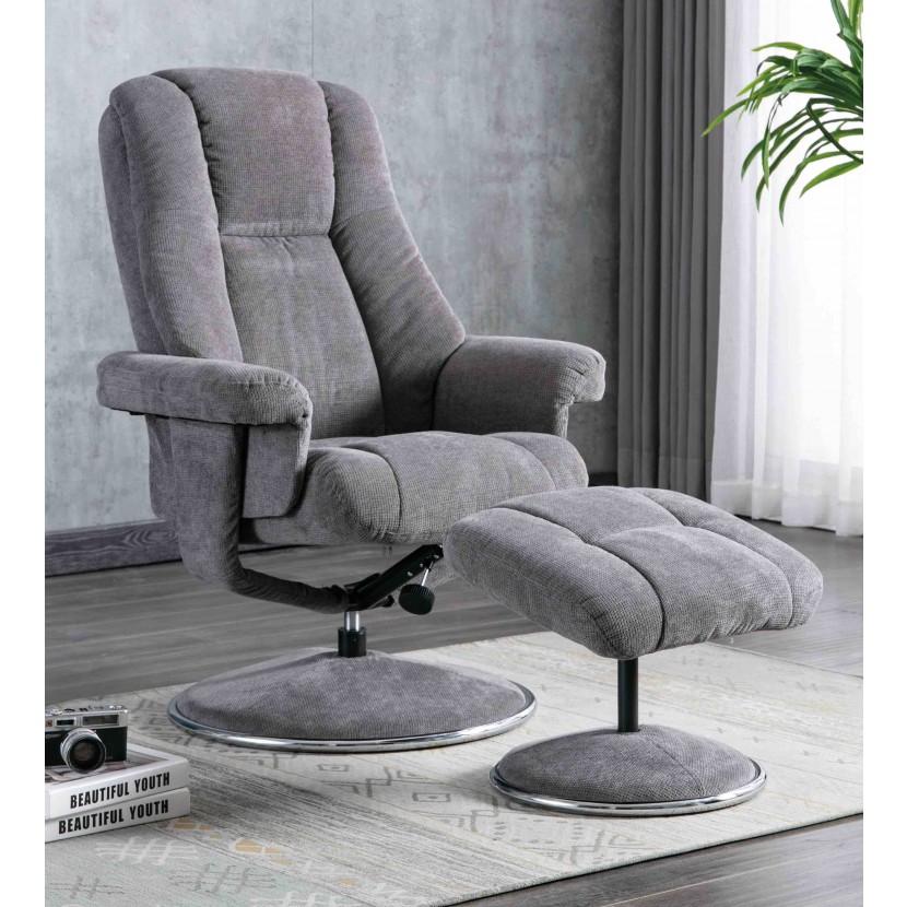 swivel recliner with footstool