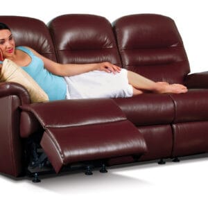 Keswick Small Leather Reclining 3-seater