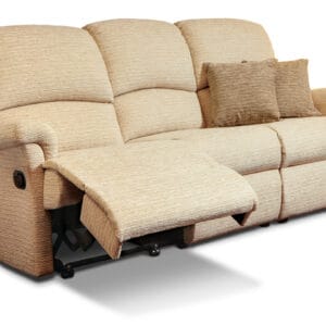 Nevada Small Fabric Reclining 3-seater