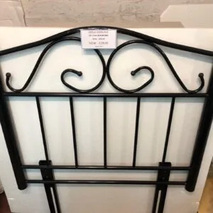 Display model sale - 3' Lisa black metal/gold headboard