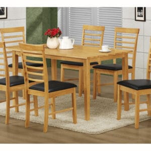 Hanover (1x6) Dining Set (Light Oak)   (6 Chairs)