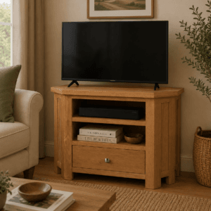 Contemporary oak - Corner TV Unit