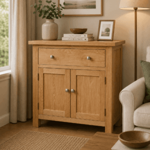 Contemporary oak compact sideboard