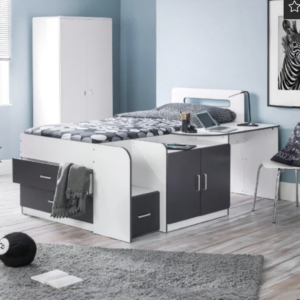 Cookie cabin bed-White\Charcoal
