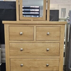 Display sale - Contemporary oak chest and mirror package