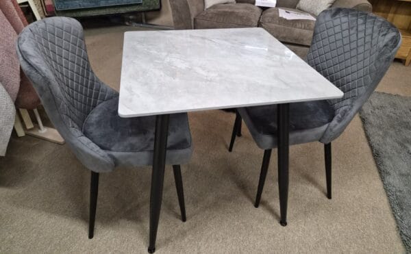 Display Model Sale - Lavina Square Dining Table and 2 Hadley Chairs
