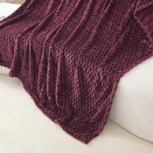 Plum Fleece Sofa/Bed Throw