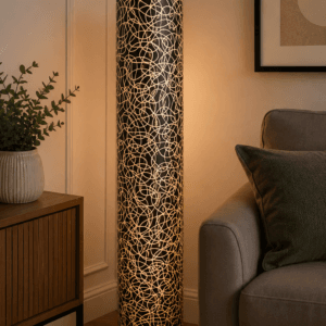 Black scribble standing lamp