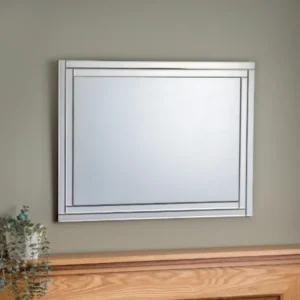 Deco frameless wall mirror