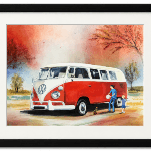 Vintage Campervan 2 - Wall Art