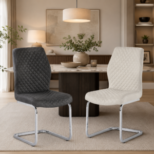 Capri dining chair - Grey or Stone PU
