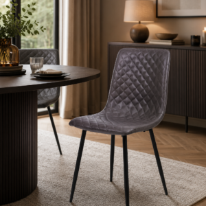 Blair dining chair-Grey PU