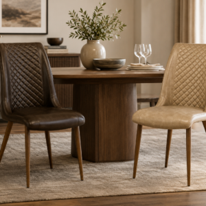 Amber dining chair faux leather