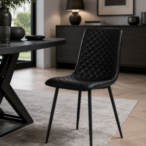 Anderson dining chair-Black PU