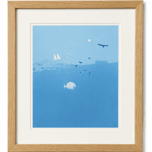 Serene Coastal Blue Wall-art
