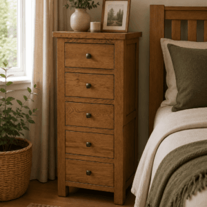 Rustic Oak 5 Drawer Wellington